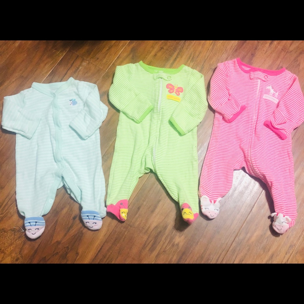 Baby Girls NB sleepers